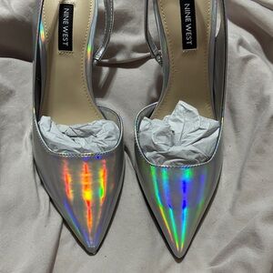 Nine West Silver Holographic Women's Shoes